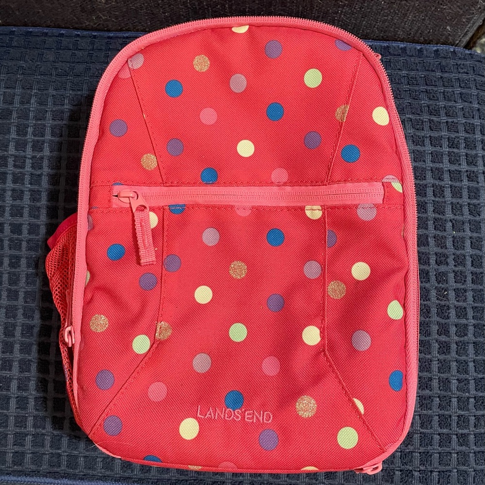 Lands' End Kids' Pink Polka Dots lunchbox
